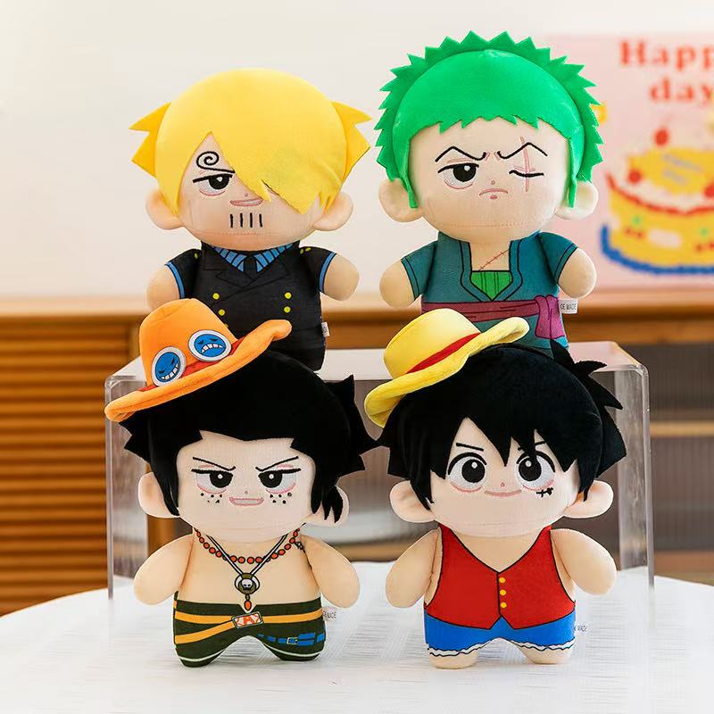 Kids Toys Xmas - Brinquedos de Pelúcia Anime 23cm Luffy