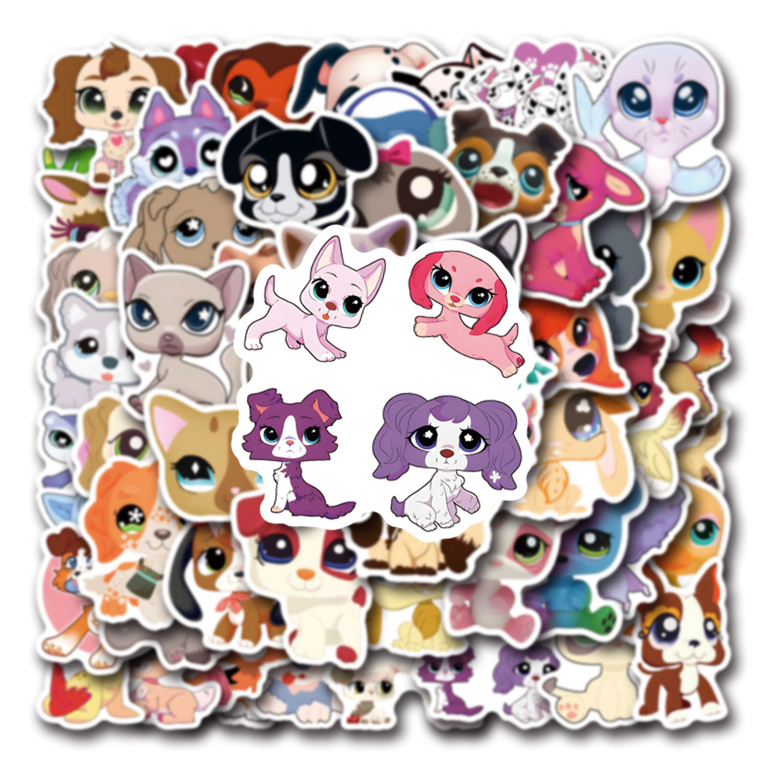 Kids Toys Shop - 10/55/110 pçs littlest pet shop adesivos