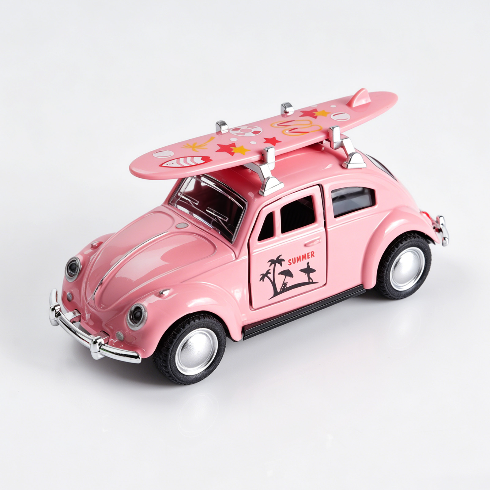Kids Toys Car - Carro de Brinquedo Volkswagen Beetle Rosa