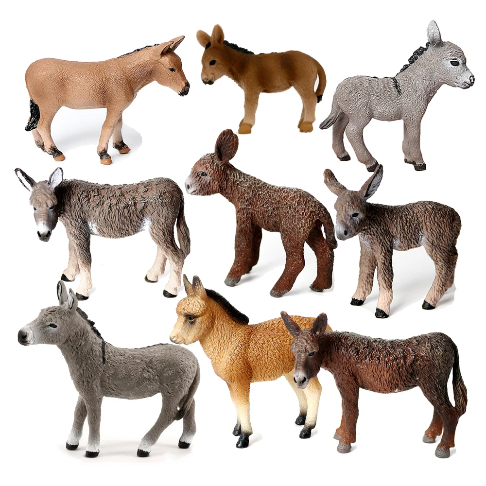 Kids Toys Xmas - Modelo de burro brinquedo animais figuras