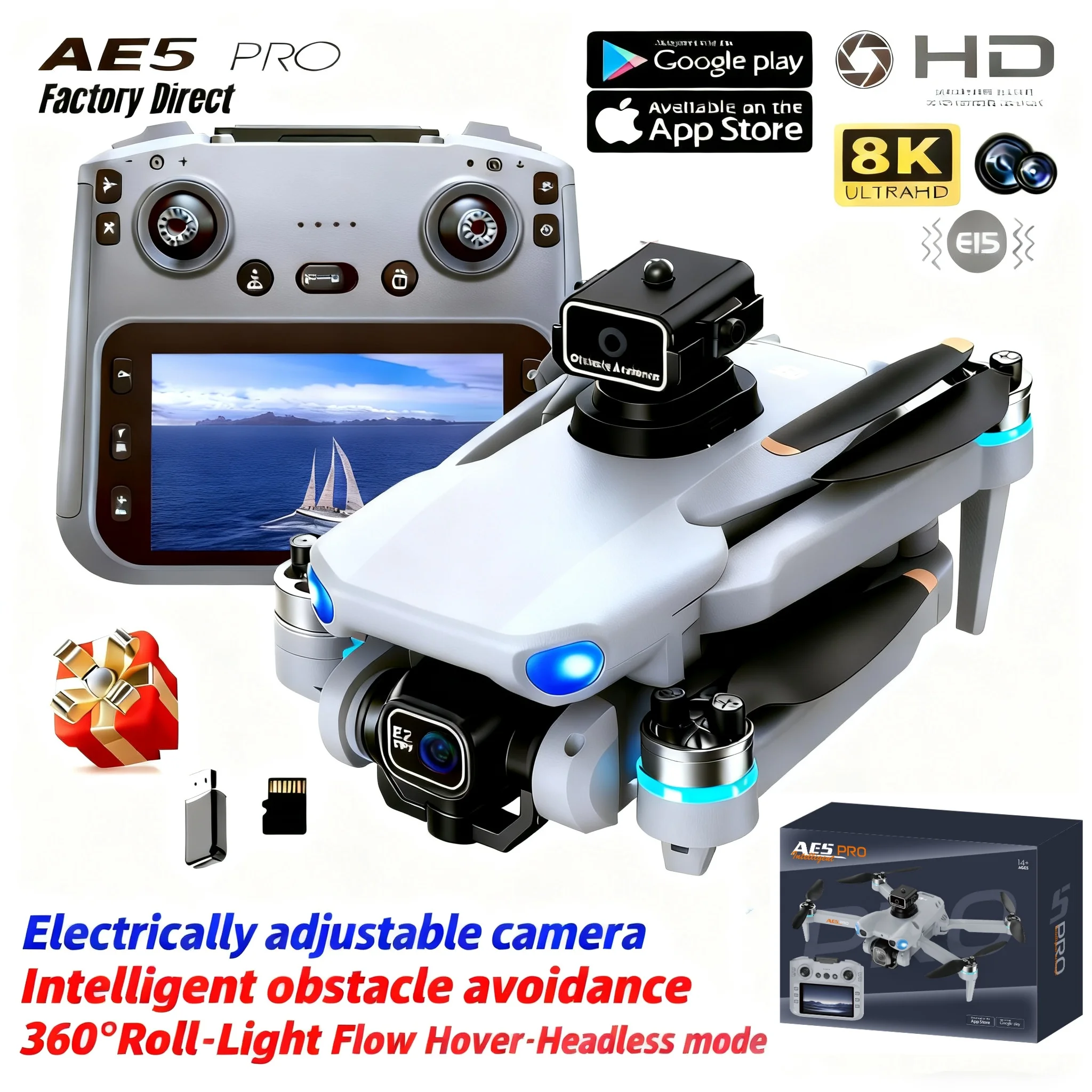 Kids Toys Drone - Drone AE5 Pro 8K HD com