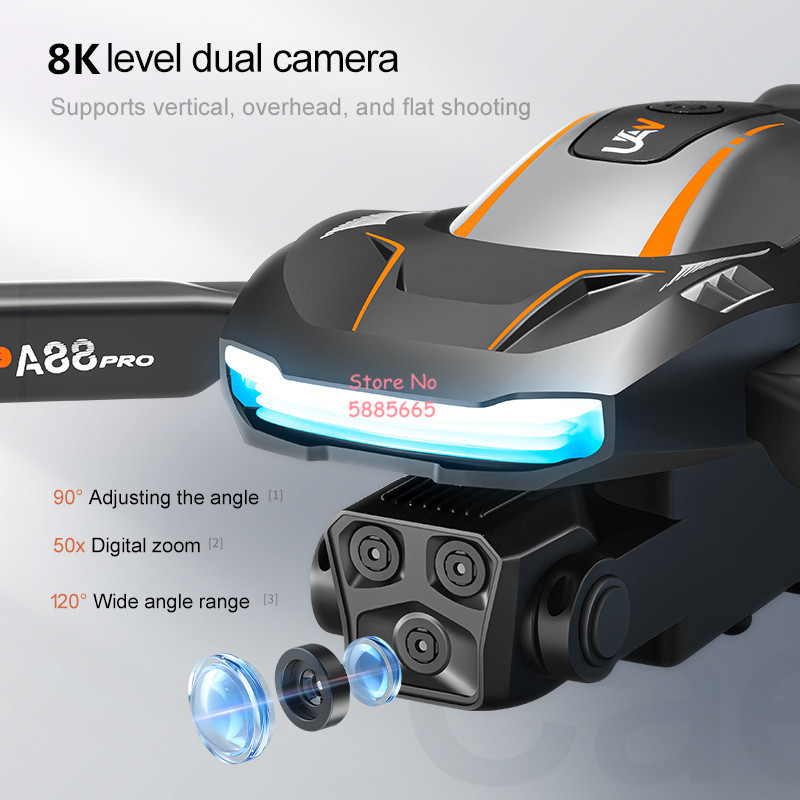 8k fotografia aérea fluxo ópti - Kids Toys Drone avaliação e preço