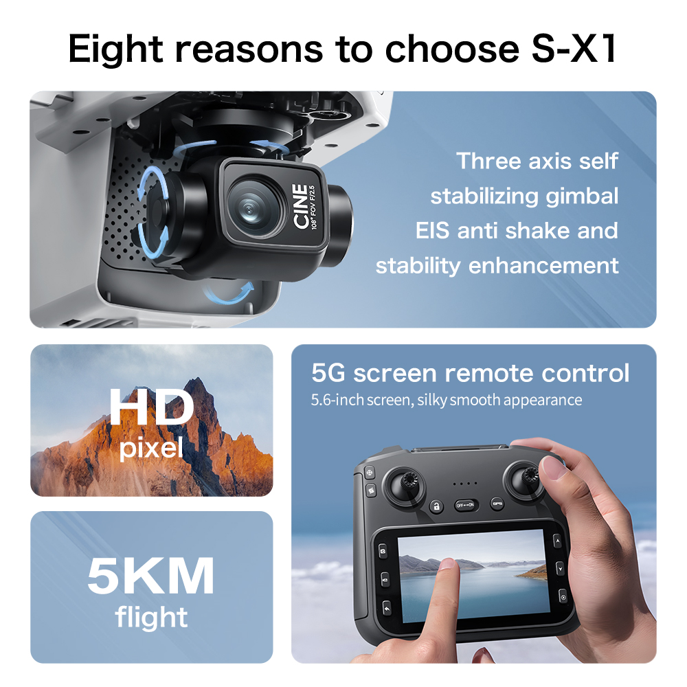 Drone Original S-X1 8K HD Prof - Kids Toys Drone avaliação e preço