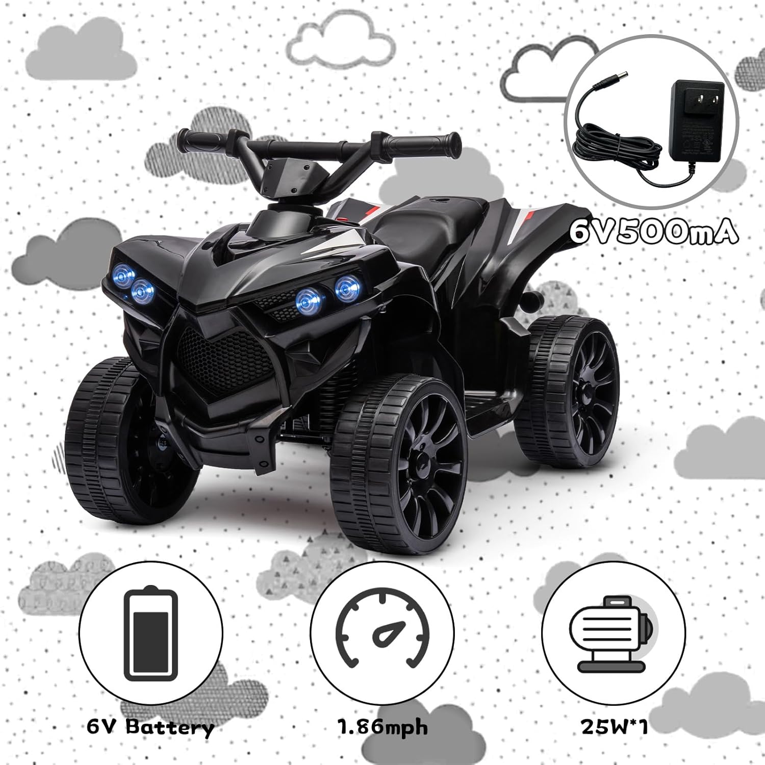 Brinquedo de passeio de 6V, AT - Kids Toys Quad avaliação e preço