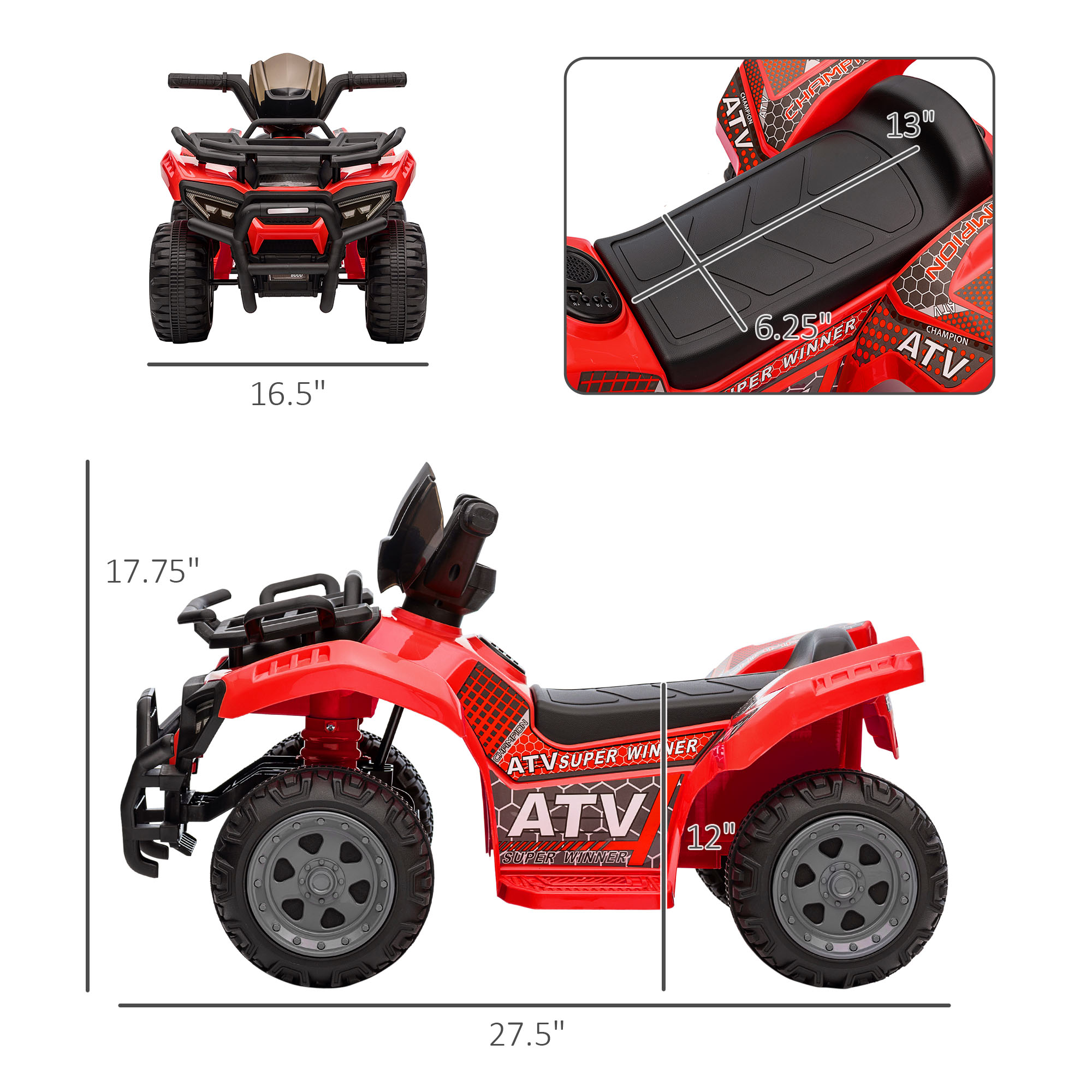 Carro Elétrico Infantil 6V com - Kids Toys Quad avaliação e preço